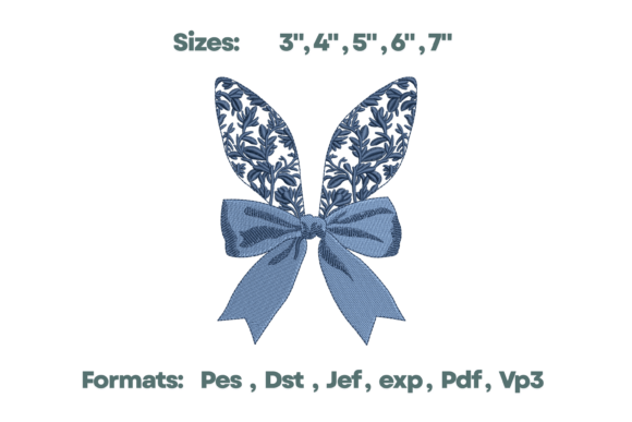 Blue Lace Bunny Ears Embroidery Art Review