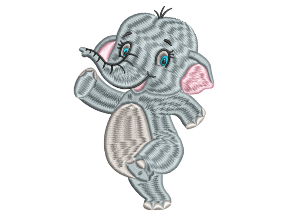 Cute Walking Baby Elephant Embroidery Review