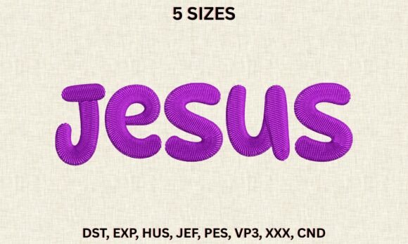 Jesus DST PES Pattern Word Embroidery Review