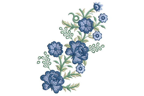 Lush Blue Flowers Embroidery Design Review