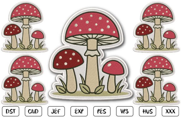 Mushroom Trio Patch Embroidery Review