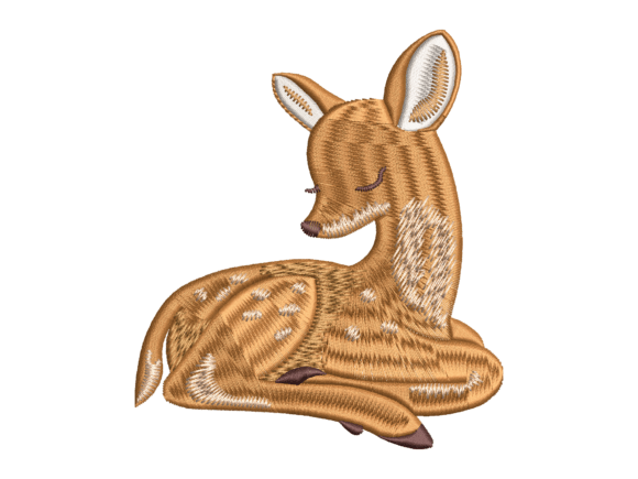 Sleeping Cute Fawn Embroidery Review